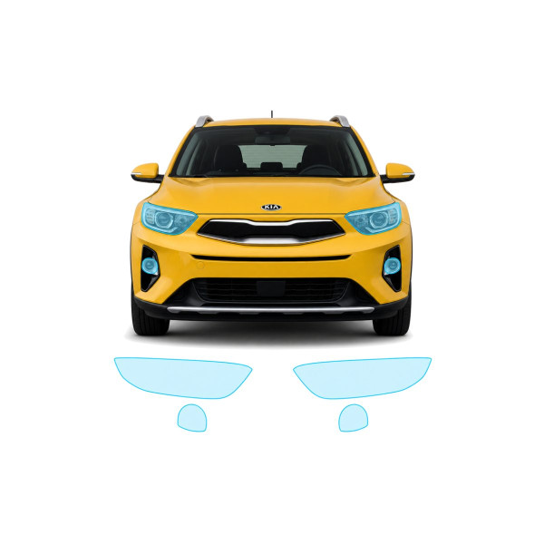 Антигравійна захисна бронеплівка за лекалами для Kia Stonic YB 2017- оптика (фари та ПТФ)