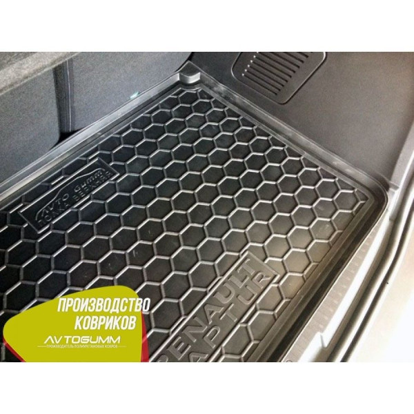 Автомобільний килимок в багажник Renault Captur 2015- верхня полиця / Гумо - пластик