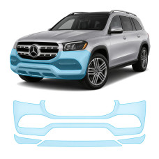 Антигравійна захисна бронеплівка за лекалами для Mercedes-Benz GLS X167 2019-2023 - передній бампер