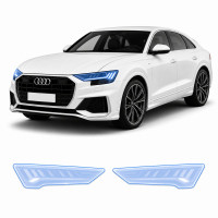 Антигравийная защитная бронепленка по лекалам для Audi Q8 4M 2018-2023 - оптика (фары и ПТФ)