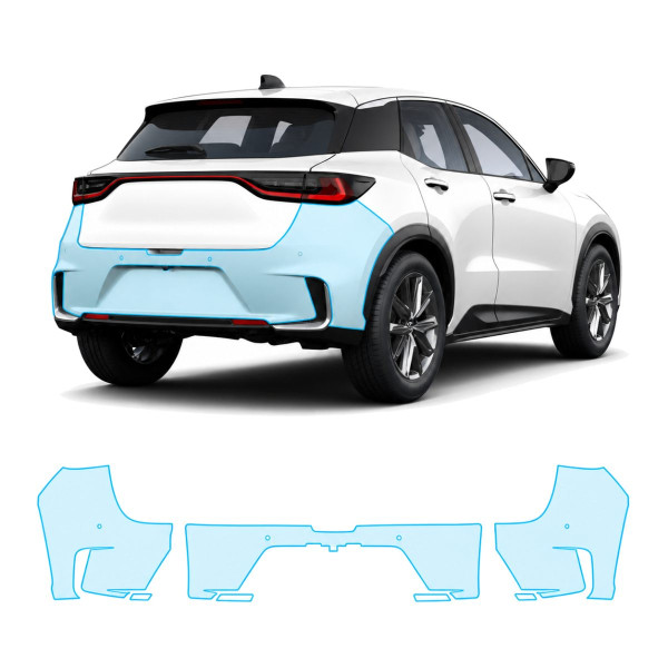 Антигравійна захисна бронеплівка за лекалами для Lexus LBX I 2023- задній бампер