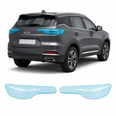 Антигравийная защитная бронепленка по лекалам для Chery Tiggo 7 Pro I 2020-2022 - задние фонари стопы