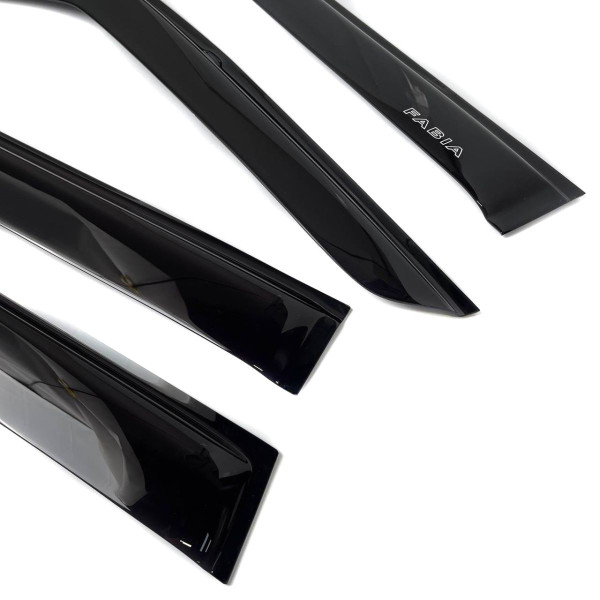 Дефлектори вікон вітровики Skoda Fabia 2007-2014 Скотч 3M Voron Glass