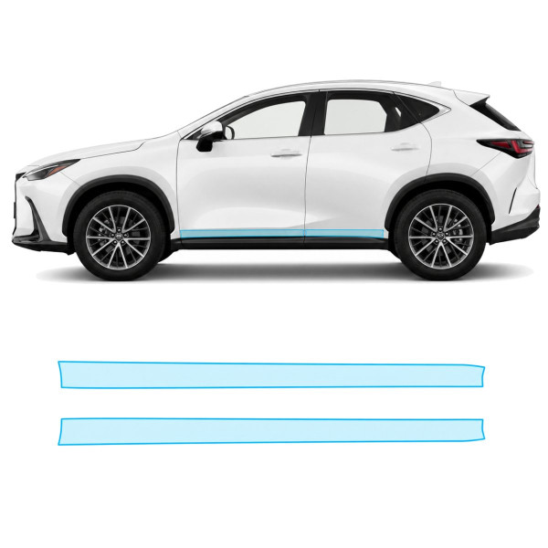 Антигравійна захисна бронеплівка за лекалами для Lexus NX AZ20 2021- нижня зона кузова пороги