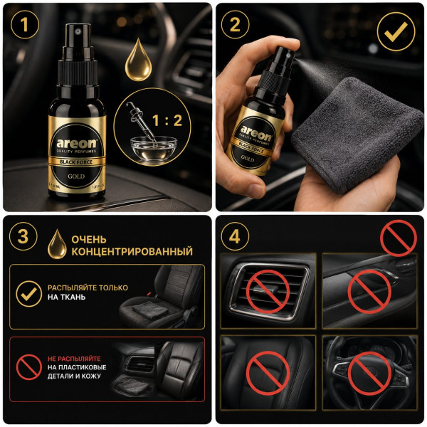 Ароматизатор повітря Perfumy Black Force 30 мл Gold PBL01 (Концентрат 1:2)