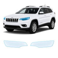 Антигравійна захисна бронеплівка за лекалами для Jeep Cherokee KL facelift 2019-2023 - оптика (фари та ПТФ)