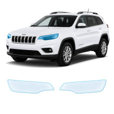 Антигравійна захисна бронеплівка за лекалами для Jeep Cherokee KL facelift 2019-2023 - оптика (фари та ПТФ)