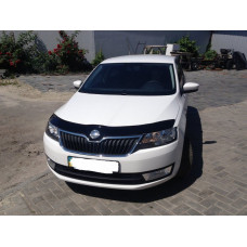 Дефлектор капота мухобойка Skoda Rapid 2013-