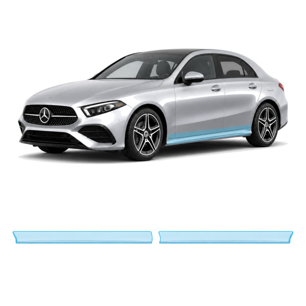 Антигравійна захисна бронеплівка за лекалами для Mercedes-Benz C-Class W206 2021- нижня зона кузова пороги