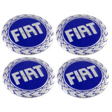 Наклейка на ковпак Fiat 60мм синій 4 шт