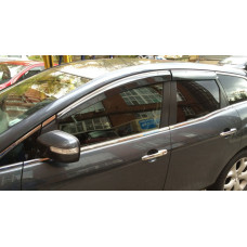 Дефлекторы окон ветровики Mazda CX-7 2006- Хром молдинг