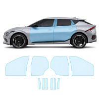 Антигравійна захисна бронеплівка за лекалами для Kia EV6 - facelift 2025 - зони дверей і стійки вікон