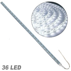 Лента диодная алюминий 24V - 50 см - 2А 36LED - в силиконе эффект сплошной ленты Белый свет (5630)