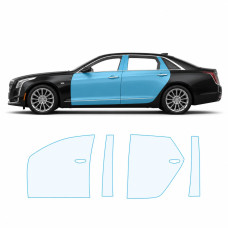 Антигравійна захисна бронеплівка за лекалами для Cadillac CT6 I 2016-2018 - зони дверей і стійки вікон
