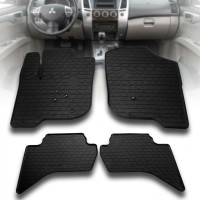 Автомобильные коврики в салон для Mitsubishi L200 (KAOT) 2006-2015 євро борт 2 см Чорные 4 шт