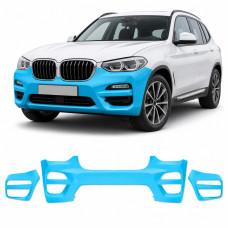 Антигравійна захисна бронеплівка за лекалами для BMW X3 G01 2017-2021 - передній бампер