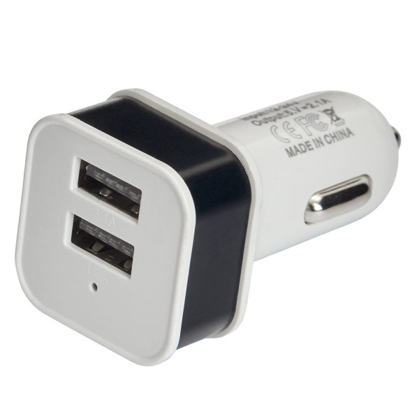 Автомобильное зарядное устройство VOIN 10,5W, 2USB 12/24V - 5V 2,1A (C-36210)