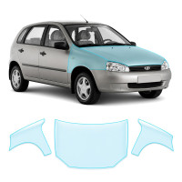 Антигравийная защитная бронепленка по лекалам для LADA Kalina 2004-2018 - капот и передние крылья