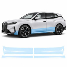 Антигравийная защитная бронепленка по лекалам для BMW iX I20 2021- нижняя зона кузова пороги