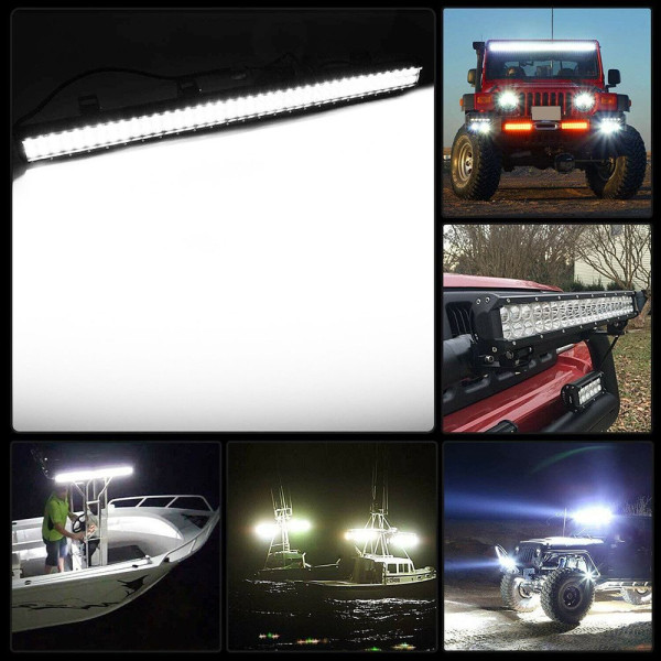 Світлодіодна Балка фара LED / 438x107x73 mm / 108W / 3W*36 / 10-30V / Ближнє та Далеке світло (D-108W)