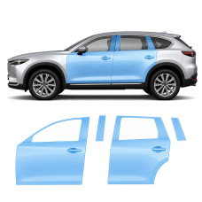 Антигравийная защитная бронепленка по лекалам для Mazda CX-9 TC facelift 2020-2023 - зоны дверей и стойки окон