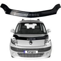 Дефлектор капота мухобойка Renault Kangoo II 2008-2013 Voron Glass