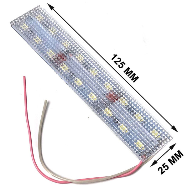 Підсвічування салону діодне подвійне Призма алюміній 12V - 12 см 2А 18LED Біле світло (5630)