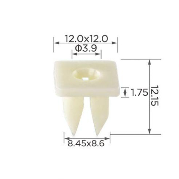 Клипса самонарезная (OEM 9018905013, MS480002, 9018905015, 9018905037, 90189-05013, 14630) (C0026)