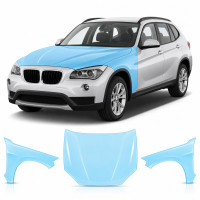Антигравийная защитная бронепленка по лекалам для BMW X1 E84 2009-2015 - капот и передние крылья