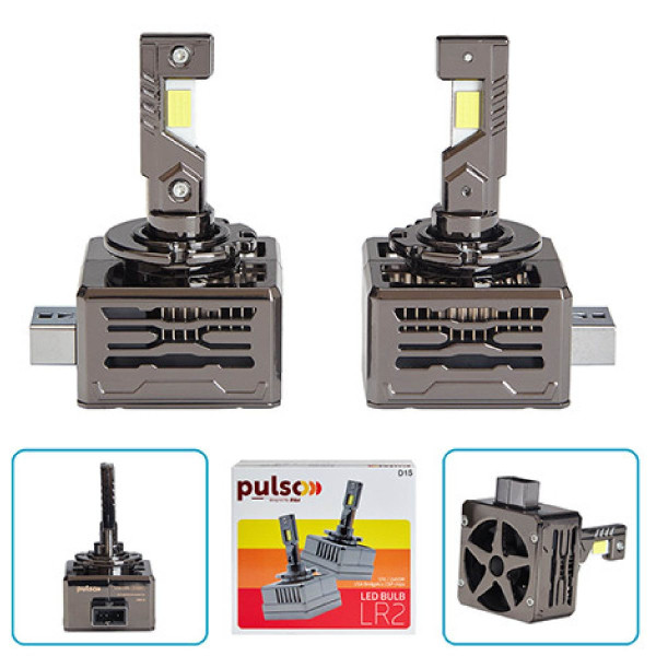 LED лампы для авто Pulso LR2-D1S USA Bridgelux CSP chips 12V 2*55W 10000Lm 6000k