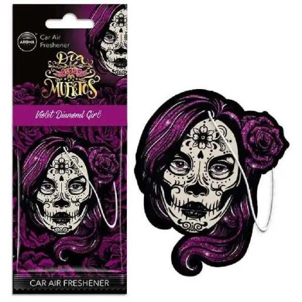 Ароматизатор для авто Aroma Car Cellulose Dia Los Muertos Violet Diamond Girl (10378)