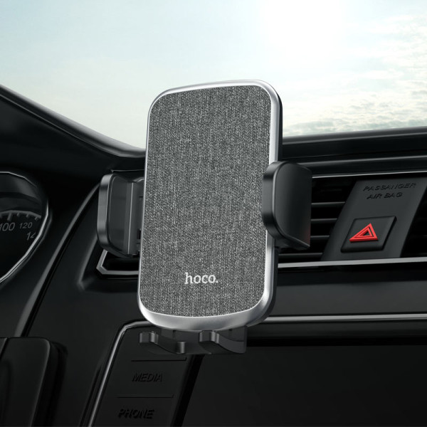 Автотримач для телефону затискач під вагою HOCO CA94 Чорний