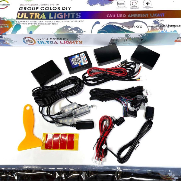 LED Підсвічування Салон неоновий RGB Ambient light 12V Bluetooth (Набір 18 в 1)