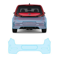 Антигравийная защитная бронепленка по лекалам для Kia Soul SK3 2019-2025 - задний бампер