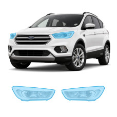 Антигравійна захисна бронеплівка за лекалами для Ford Escape (US) III facelift 2017-2019 - оптика (фари та ПТФ)