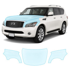 Антигравийная защитная бронепленка по лекалам для Infiniti QX80 Z62 2010-2017 - капот и передние крылья