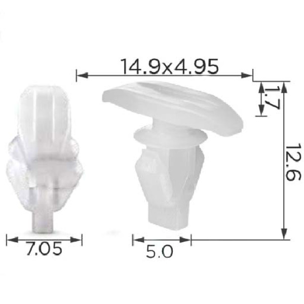 Клипса уплотнителя двери, капота Toyota Lexus 6786752010 (C1501)