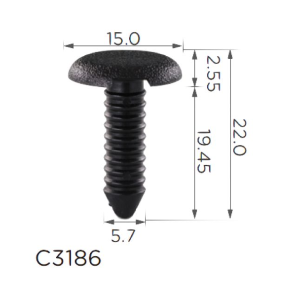 Кліпса кріплення обшивки салону VW SEAT SKODA AUDI (6Q0867333 6Q0-867-333 10099) (C3186)