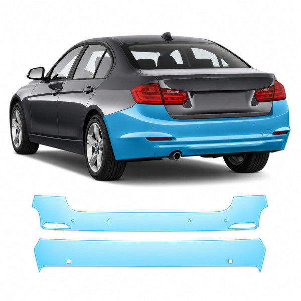Антигравийная защитная бронепленка по лекалам для BMW 3 Series F30 2012-2015 - задний бампер
