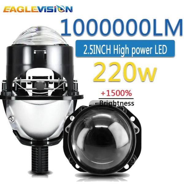 Автомобільні BI-LED лінзи D2.5" дюйми D65 мм A5 55 / 75Вт 5500К 2 шт
