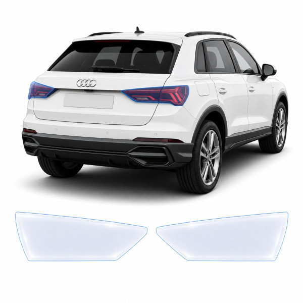 Антигравийная защитная бронепленка по лекалам для Audi Q3 F3 2018-2024 - задние фонари стопы
