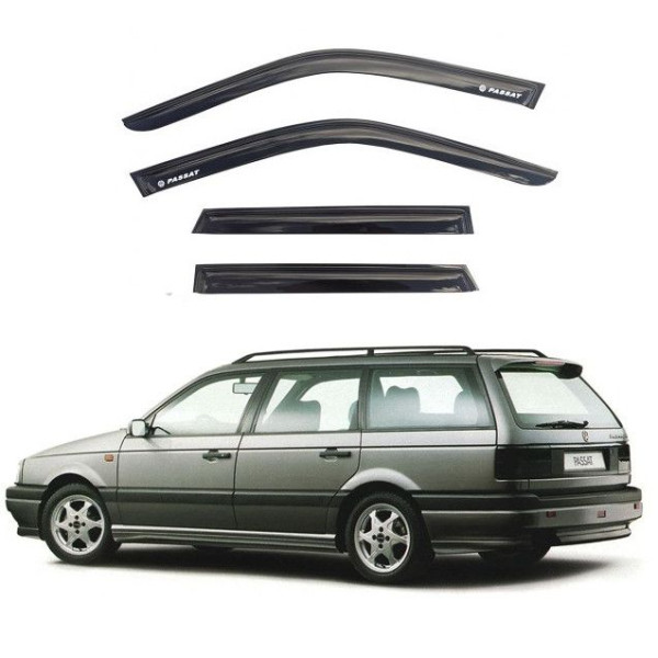 Дефлектори вікон вітровики Volkswagen Passat B3/B4 Wagon 1988-1997 Скотч 3M Voron Glass