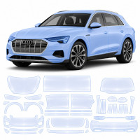 Антигравийная защитная бронепленка по лекалам для Audi e-tron GE 2019-2022 - полный кузов