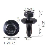 Винт с шайбой Ford, Chevrolet, Citroen, Peugeot (11501188, 692254, 11503834, 20351035, 19837) (H2073)