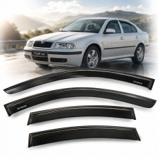 Дефлектори вікон Skoda Octavia (A4) Tour Liftback 1997-2011 Скотч 3M Voron Glass