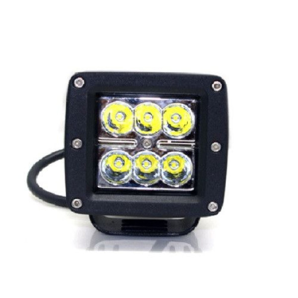 Дополнительная LED фара 18W (3W*6) 10-30V Дальний (15-30W) 1 шт (2960)