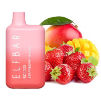 Elf Bar BC4000 POD  5% Оригинал Strawberry Mango Клубника Манго (Подзаряжаемый)