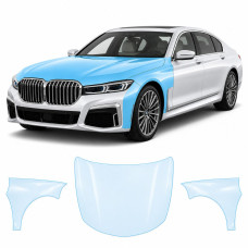 Антигравійна захисна бронеплівка за лекалами для BMW 7 Series G11/G12 facelift 2019-2022 - капот і передні крила
