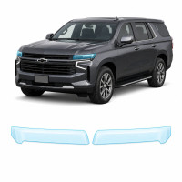 Антигравийная защитная бронепленка по лекалам для Chevrolet Tahoe IV 2021- оптика (фары и ПТФ)