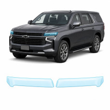 Антигравийная защитная бронепленка по лекалам для Chevrolet Tahoe IV 2021- оптика (фары и ПТФ)